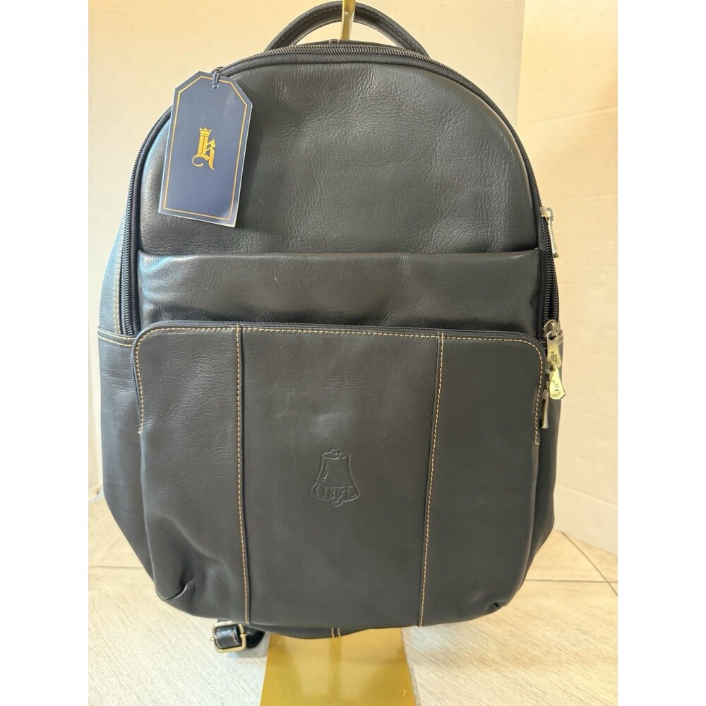 Links And Kings Crown Backpack Crown Black‎ Leather Collection New With Tags